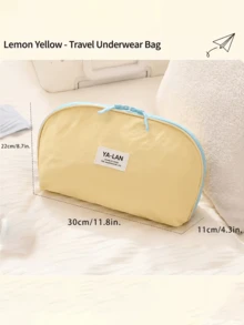 Tassel Velvet 3-In-1 Shell Bra Storage Bag/Color Block Bra Storage Bag/Travel & Commute Underwear Storage Bag/Multi-Layer Underwear Storage Bag/Dust-Proof Underwear & Socks Storage Bag/Private Clothing Storage Bag/Travel Storage Bag - Multicolor - View 7
