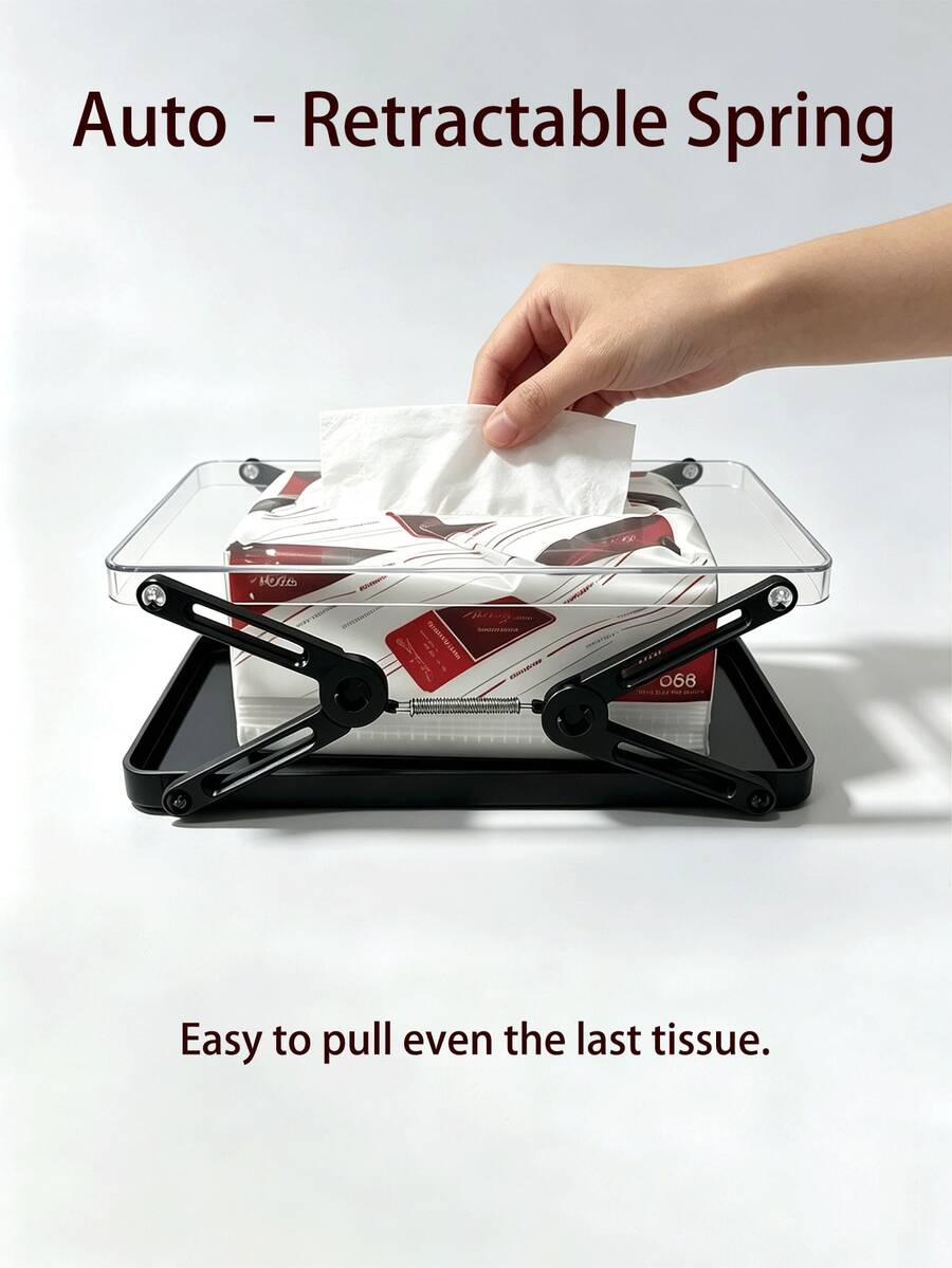 2pcs Dust-Proof Tissue Box With Lid, Wet Wipes Storage Box, Rectangular Tissue Box Holder, Creative Large Napkin Dispenser, Room Decor, Bedroom Decor, Kitchen Accessories, Toilet Paper Holder, Home Decor, Car Accessories, Tissue Box Decoration