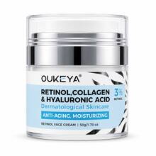 OUKEYA Crema Facial con Retinol, Niacinamida, Ácido Hialurónico, Vitamina E y Péptidos, Hidratante Antiedad para Rostro, Piel Suave y Firme, Uso Diario, 50 g - Crema facial de retinol 50 g - Ver 10