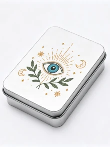 Tarot Card Storage Box Cover, Printed With Tarot Cards,Leopards, Mysterious Eyes, Witches And Other Patterns,Can Be Used As A Tarot Card Storage Box, Storage Jar, Beauty Storage Box,Gift Box, Suitable For Storing Tarot Cards, Jewelry, Stationery, Etc - Multicolor - View 11