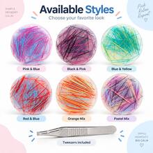1Pc Round Tactile Relaxation Stone, Adult Desktop Focus Accessory With Tweezers, Smooth Handheld Stress Relief Tool For Office And Home - Multicolor - View 4