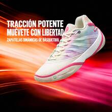 PEAK WADE SHADOW 8 Men's Basketball Shoes Cushioning Style Suitable For Basketball Badminton Pickleball ABPW023 - Off-white/Breeze Purple - View 2