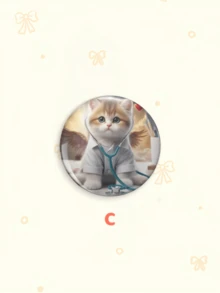 1pc/6pcs Cute Costume Kitten Button Badge, Angel Vampire Doctor Santa Graduation Cat Pins, Pet Bag Clothing Accessory, Collectible Gift For Halloween And Christmas - Multicolor - View 10