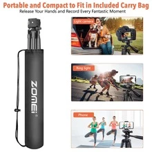 130cm Aluminum Alloy Tripod With Phone Holder, Compatible With IPhone, Android Phones And Action Cameras, Suitable For Video Recording, Selfie, Live Streaming, Stylish Black Aluminum Alloy Tripod - View 8