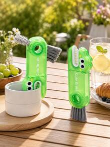 3-In-1 Cup Brush Set, Designed For Cleaning Crevices And Grooves, Includes Water Bottle Brush, Crevice Brush, Bottle Brush, Groove Brush And Cup Lid Brush, Portable Multi-Functional Kitchen Cleaning Tool, Suitable For Various Cleaning Scenarios - Multicolor - View 9