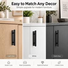 Modern Minimalist Cabinet Handles Matte Black Gold Silver Pull Handle Suitable For Kitchen Drawer Wardrobe Door Furniture Hardware - Multicolor - View 6