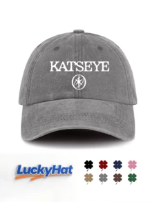 KAT*EYE 字母圖案印花復古棒球帽，復古美學 Y2K 街頭風爸爸帽，中性休閒遮陽戶外帽 - KATSEYE - 查看 13