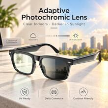 Wireless Smart Glasses With Audio And Voice Call Functions, Rechargeable Music Glasses With Built-In Microphone, Suitable For Hiking, Indoor And Outdoor Entertainment - View 6