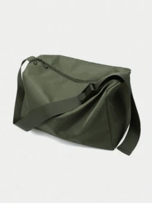 Men's Utility Crossbody Bag, Fitness Sports Shoulder Bag, Waterproof Ultralight Large Capacity Storage - Army Green - View 8