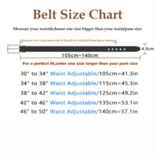 1.57‑Inch Handmade Leather Cowboy Belts For Men,Red Brown Belt,Alloy Pin Buckle,Y2K Belt,Halloween&Fall/Winter Accessories - A - View 3