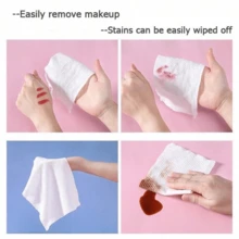 1/5 Kemasan Handuk Wajah Tebal Sekali Pakai dengan Desain Tarik Keluar, Lembut dan Tahan Sobek, Daya Serap Air Tinggi, Handuk Penghapus Makeup Kecantikan - Putih - View 8