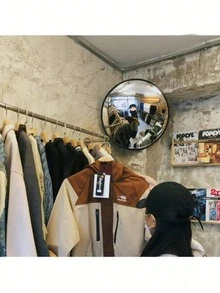 1pc Acrylic Convex Mirror, 360° Wide Angle High Definition Garage Blind Spot Safety Mirror, Waterproof & Anti-Fouling, Indoor & Outdoor Use, High Resolution Concave Design, Suitable For Home, Store, Parking Lot, Warehouse And Office - Multicolor - View 3
