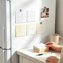 12pcs/24pcs Multi-Color Mixed Coordinate Axis Self-Adhesive Sticky Notes, 25 Sheets Per Pad, Suitable For Office, Study, Lesson Plan Notes - one-size - View 6
