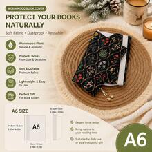 Vintage European Floral Bugleweed Pattern Book Jacket, Soft Fabric Durable Book Sleeve, Artistic Decorative Protective Jacket For Journals & Notebooks - Sets - View 12