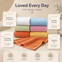 Face Towels 40/6/12/24pcs, Ultra Soft Skin-Friendly Facial Cloth, Suitable For Sensitive Skin, 10x10 Inch Small Size Face Towels, Reusable Washable Makeup Remover Cloth, Easy To Rinse Multi-Color Facial Cleansing Towels - Multicolor - View 6