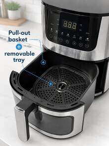 SOKANY Air Fryer, Large Capacity Electric Air Fryer And Oven Combo - Easy Baking And Frying - Silver - View 9