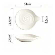 1pc Ceramic Spoon Holder, Leaf-Shaped Kitchen Utensil Rack, Suitable For Kitchen Countertop, Coffee Bar And Tea Station, Can Support Soup Ladle, Spatula And Cutlery Small Spoon Support Rack, Home, Cafe Decorative Kitchen Accessory, Suitable For Gift - View 11
