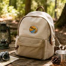 1pc/2pcs/3pcs/4pcs Mountain River Sunset Iron‑On Patch, Round Outdoor Hiking Nature Scenery Embroidered Applique - Multicolor - View 6