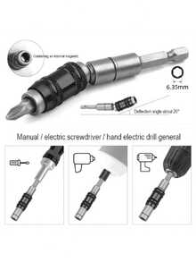 Batang Ekstensi Pengunci Lepas Cepat Hex, Pemegang Obeng Mata Bor Jarak Jauh, Aksesori Alat Portabel, Set Pemegang Ujung Mata Bor Berputar Magnetik, Poros Ekstensi Mata Bor 1/4" - Beraneka warna - View 6