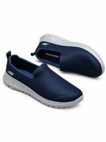 Skechers 男士新款透气网面鞋，软底运动鞋 - 寶藍色 - 查看 1