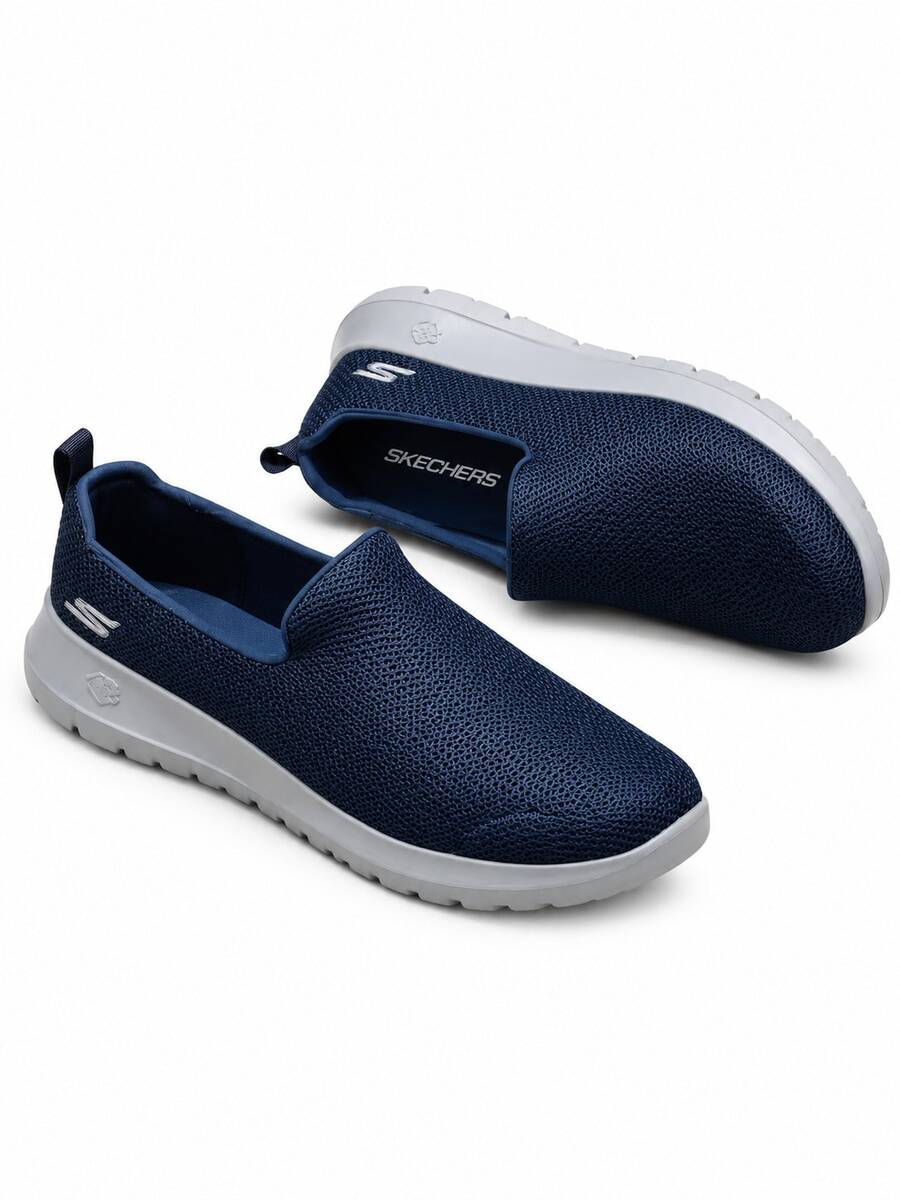 Skechers 男士新款透气网面鞋,软底运动鞋 - 寶藍色 - 查看 1
