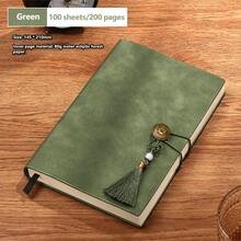 1pc/3pcs 1set A5 PU Vintage Matte Leather Thick Notebook - Business Office Meeting Notepad, Vintage Style Business Work Journal, Textured Portable Leather Stationery, Suitable For Business And Study - Multicolor - View 16