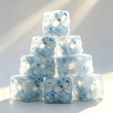 Coconut Oil Crystal Clear Wavy Edge Square Decor | Light Refraction ...