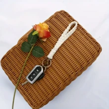 1pc Colorful Handmade Woven Bohemian Style Car Keychain Bag Charm Bracelet - Multicolor - View 9