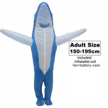 Inflatable Shark Costume, Funny Party Outfit Prop, Interesting Costume, Party Role Play Man-Eating Shark Costume - Multicolor - View 11