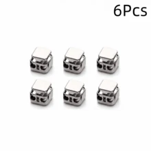 6/8/12Pcs Metal Cord Lock Adjuster, Heavy Duty Dual Hole Press Button, Quick Tightening Drawstring, Universal Pants Rope Shoe Lace Zipper Pull - Multicolor - View 21