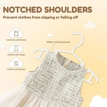 5pcs White Small Plastic Hangers For Kids Clothes, Mini Non-Slip Hangers Space Saving, Sturdy Wardrobe Hangers For Pants Coats Skirts, Perfect For Closet Laundry Dorm, Lightweight Portable Durable Compact Practical For Suitcase Travel Use - View 4