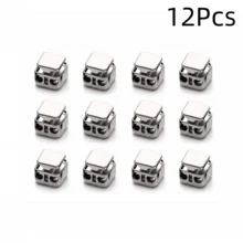 6/10/12Pcs Metal Cord Lock Adjuster, Heavy Duty Double Hole Press, Quick Fastening Drawstring, Universal For Pants Cord, Shoelaces, Zipper Pull - Multicolor - View 14