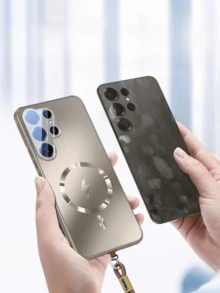 新款奢華超薄手機殼，具備散熱功能與強大磁吸力，適用 Galaxy S26/25 Ultra、S26/25 Plus、S2625、S25 Edge，相容 iPhone 18 Pro Max、17 Pro、16、15 Pro Plus，防震防摔保護，玻璃鏡頭保護防震保護殼 - 灰色附掛繩 - 查看 11