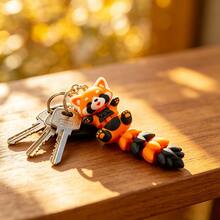 Cute Raccoon, 3D Printed, Movable Stress Relief Toy, With Flexible Movable Tail, Sensory Stress Relief Toy Gift, Suitable For Girls, Boys And Pet Lovers - Multicolor - View 5