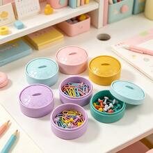 6/12/20pcs Colorful Round Simulated Cage-Shaped Storage Boxes With Woven Lids, Suitable For Organizing Various Small Items Including Hair Accessories, Beads And Office Supplies, Birthday And Holiday Gifts, Toy Display Boxes (Random Color) - Random Color - View 5