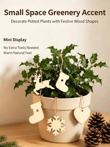 10pcs/30pcs Berbagai Bentuk Bertema Natal, Pengiriman Gaya Acak, Memenuhi Beragam Kebutuhan Dekorasi Liburan, Cocok Untuk Pesta Natal, Ornamen Rumah, Pembuatan Hadiah Buatan Tangan, Tata Letak Suasana Liburan - Mengatur - View 3