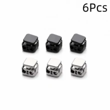 6/10/12Pcs Metal Cord Lock Adjuster, Heavy Duty Double Hole Press, Quick Fastening Drawstring, Universal For Pants Cord, Shoelaces, Zipper Pull - Multicolor - View 21