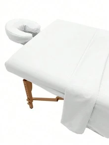 This 3-Piece Massage Bed Set Includes 3 Soft, Breathable Fiber Massage Bed Covers, An Oil- And Water-Resistant Reusable Premium Face Cover, And 1 Pillowcase, 1 Fitted Sheet, And 1 Sheet. - Multicolor - View 11