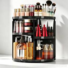 360° Rotatable Makeup Storage Organiser With 9 Adjustable Tiers, Practical Desktop Storage Unit For Sorting Cosmetics And Assorted Beauty‑Related Supplies. - 1PC - View 1
