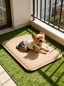 Guinea Pig Cage Liner Pee Pad, Washable Guinea Pig Bedding, Reusable Waterproof Super Absorbent Guinea Pig Urine Pad, Floor Protection Mat For Cats, Dogs, Small Animals, Non-Slip Mat For Rabbits, Hamsters, Rats - Champagne - View 6