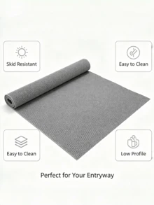 1 Buah Keset Pintu Berlubang PVC Abu-abu, Keset Lantai Anti Selip yang Dapat Dipotong, Tahan Aus & Mudah Dibersihkan, Karpet Dalam dan Luar Ruangan untuk Pintu Masuk, Kamar Mandi, Dapur, Dekorasi Rumah untuk Hari Thanksgiving, Natal & Tahun Baru - Keset anti selip - View 7