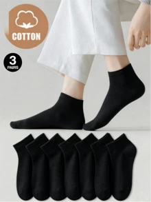 7 Pairs Women's And Men's Solid Color Spring/Autumn Simple Versatile Plus Size Fashion Ankle Socks 1/3/5/10/20pairs - Multicolor - View 16