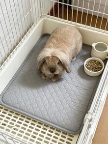 Guinea Pig Cage Liner Pee Pad, Washable Guinea Pig Bedding, Reusable Waterproof Super Absorbent Guinea Pig Urine Pad, Floor Protector Mat For Cats, Dogs, Small Animals, Non-Slip Mat For Rabbits, Hamsters, Rats - Light Grey - View 4