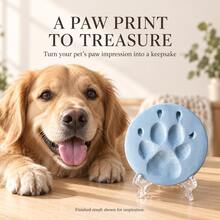 2pcs Pet Paw Print Clay Round Mold, Soft Clay Material, Pet DIY Animal Paw Print Footprint Fingerprint, Dog Cat Souvenir - 2PCS - View 4