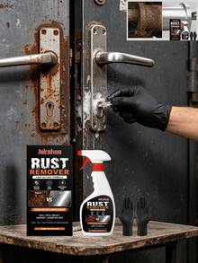 jakehoe Metal Rust Remover Spray, Quickly Dissolves Various Metal Surface Rust And Oxidation Layers, Easily Removes Stubborn Rust Stains, Leaves Metal Surfaces Clean And Shiny After Cleaning. Suitable For Hardware Tools, Auto Parts, Home Metal Items, Easy Operation, Hassle-Free Daily Metal Object Refurbishment And Cleaning. - Liquid - View 3