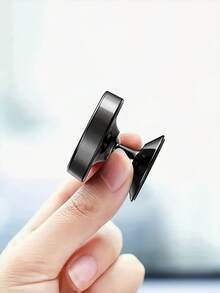1/2pcs Metal Material Circular Mini Magnetic Phone Holder, Car Multifunctional Phone Navigation Holder, Car Dashboard Holder - Multicolor - View 8