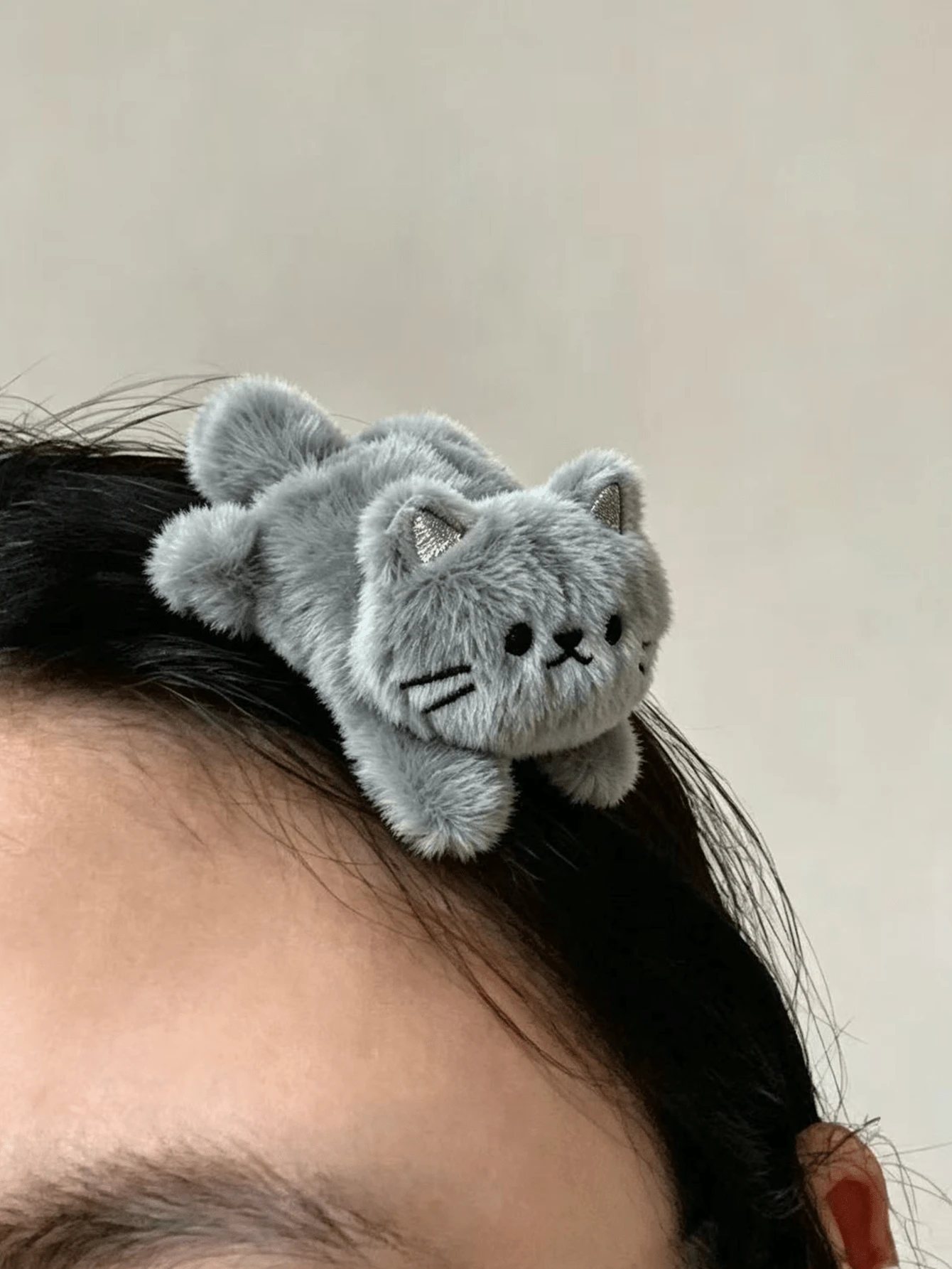 1Pc New‑Style Cat Hair Clip, Cute Elegant Side Bang Duckbill Hair Barrette Hair Accessory For Women - Multicolor - View 1