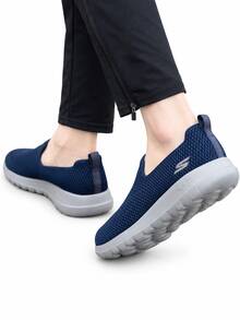 Skechers 男士新款透气网面鞋，软底运动鞋 - 寶藍色 - 查看 6