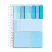 Juego de Bloc de Notas Espiral A6 con Hojas Sueltas Rayadas, 220 Piezas de Notas Adhesivas de Índice Coloridas Macaron, Planificador de Notas de Lectura, Lista de Tareas, Etiquetas de Clasificación, Estilo INS - Unitalla - Ver 6