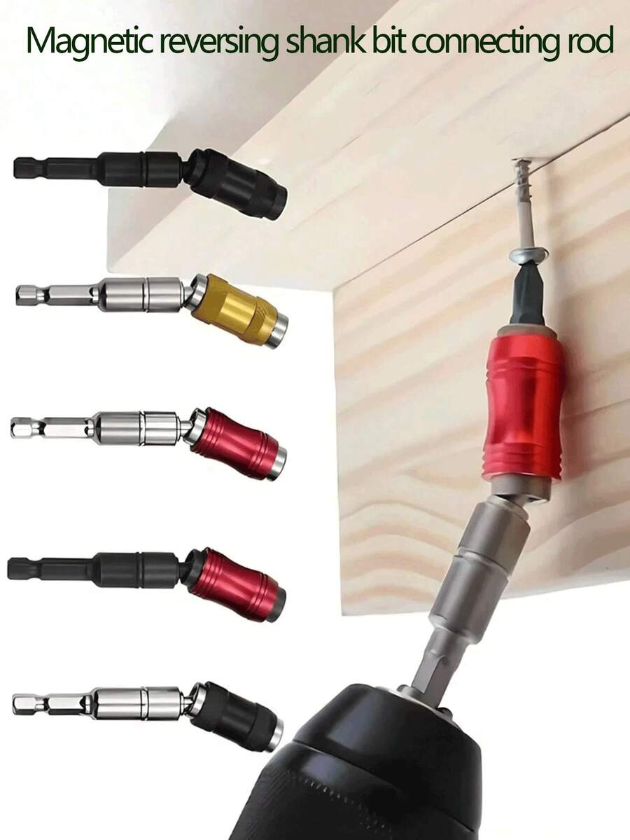 Batang Ekstensi Pengunci Lepas Cepat Hex, Pemegang Obeng Mata Bor Jarak Jauh, Aksesori Alat Portabel, Set Pemegang Ujung Mata Bor Berputar Magnetik, Poros Ekstensi Mata Bor 1/4" - Beraneka warna - View 1